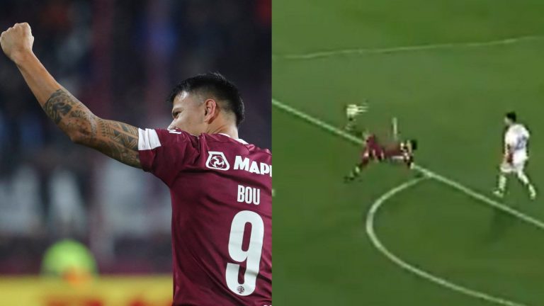 VIDEO: Puskas Award incoming?! Lanus' Walter Bou scores OUTRAGEOUS 90th-minute overhead kick winning goal against Tigre from insane distance in Argentine league