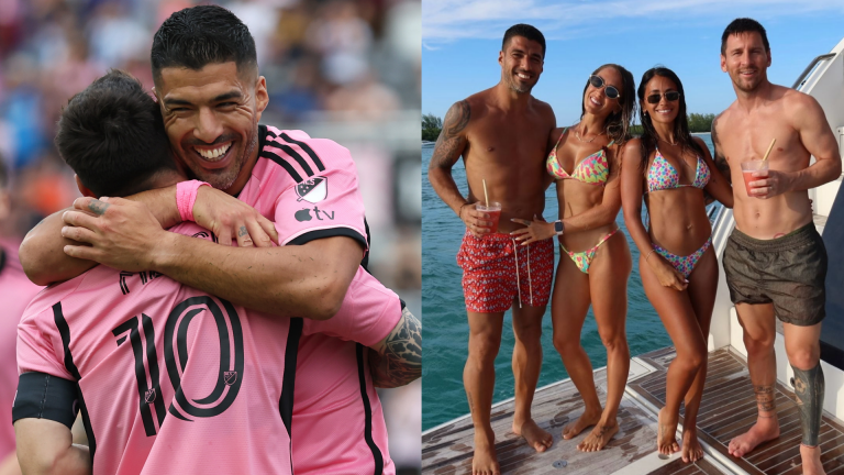 Inter Miami star Luis Suarez shares 'great moments' with Lionel Messi & Antonela Roccuzzo on luxury yacht after treating wife Sofia Balbi & kids to picturesque summer holiday