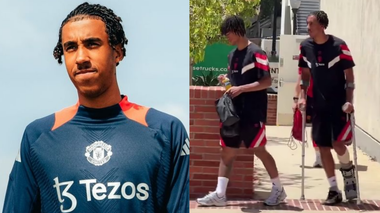 Leny Yoro injury: Man Utd confirm length of absence as £52m defender undergoes surgery on foot injury