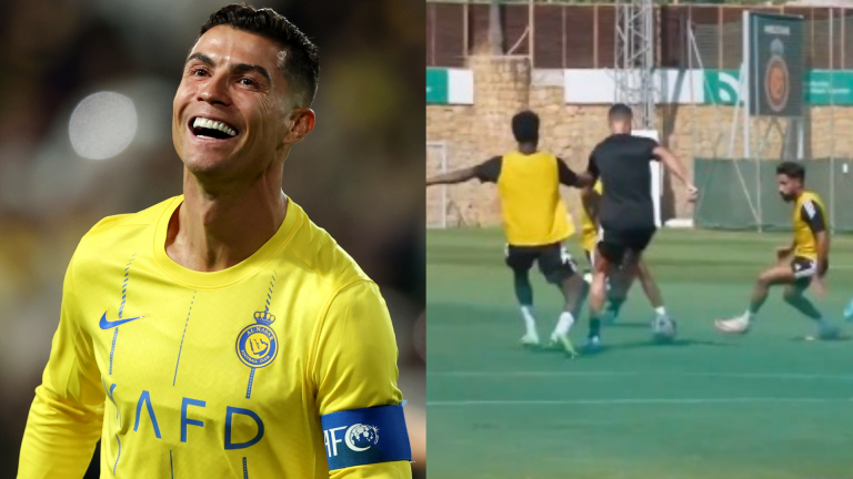 VIDEO: Cristiano Ronaldo produces superb backheel assist in Al-Nassr training as 39-year-old gears up for 23rd season of his career