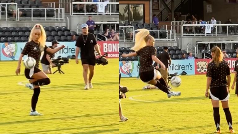 VIDEO: Joga Bonito! Alisha Lehmann goes airborne as Swiss star shows off silky skills alongside Juventus team-mates ahead of debut season in Turin