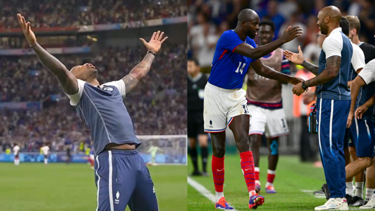 VIDEO: Thierry Henry produces epic celebration after Jean-Philippe Mateta goal as Crystal Palace star & Michael Olise moment of magic guide France to Olympics final