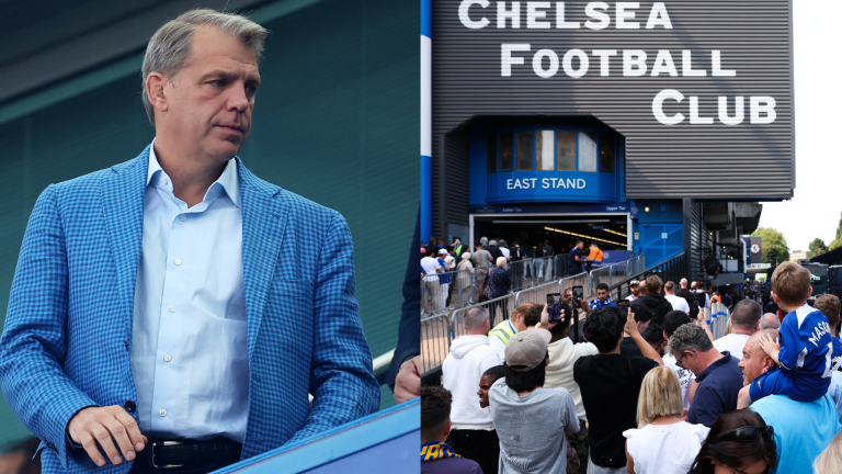 'On his way to sign Maradona & Pele' – Todd Boehly branded an 'embarrassing owner' as Chelsea fans mercilessly mock American for heading inside immediately after Man City doubled lead at Stamford Bridge