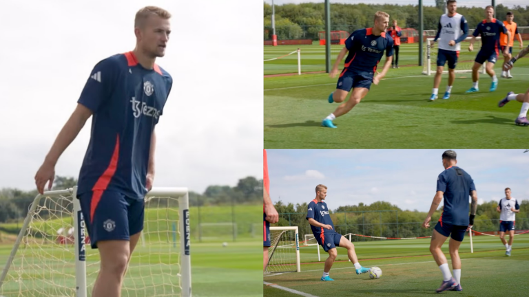 VIDEO: Matthijs de Ligt is a leader! Man Utd signing labelled 'future captain' after showcasing perfect English in vocal appearance during first training session with new team-mates