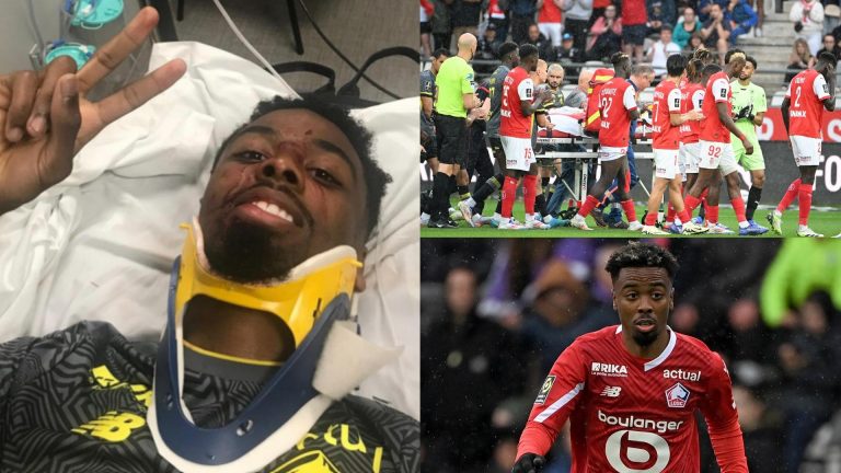 ‘Remind me not to jump for headers!’ – Ex-Man Utd star Angel Gomes delivers injury update after ‘violent blow to the head’ in Lille’s Ligue 1 opener