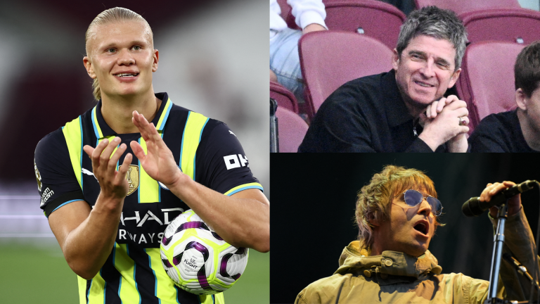 Erling Haaland jokes he'll ask Noel and Liam Gallagher for Oasis tickets after Man City star's stunning hat-trick vs West Ham