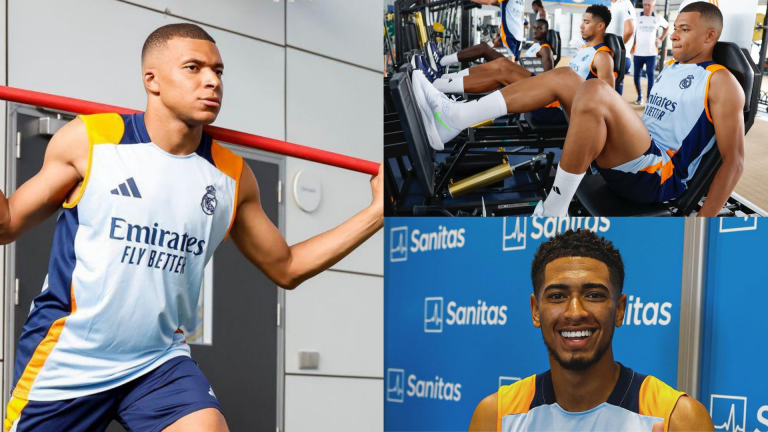 Kylian Mbappe & Jude Bellingham in the house! Blockbuster new signing & England star join up with Real Madrid team-mates for pre-season