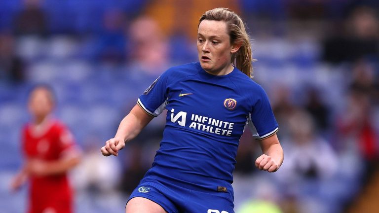 Huge injury scare for Chelsea ahead of new WSL season as Erin Cuthbert spotted on crutches after botched tackle in NJ/NY Gotham clash