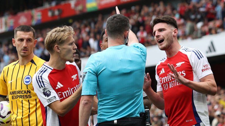 'No explanation, like always!' – Mikel Arteta fumes after Declan Rice's controversial sending-off in 1-1 draw with Brighton at Emirates