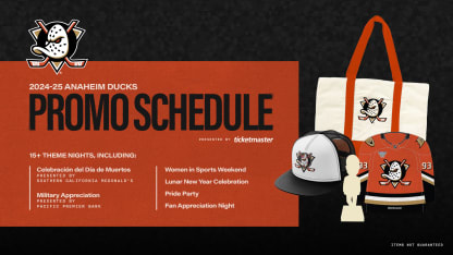 Ducks Announce 2024-25 Promotional Schedule