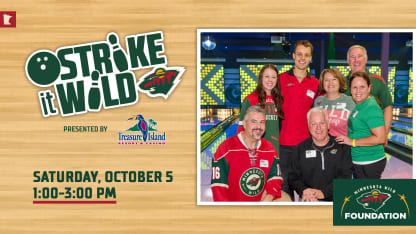 Minnesota Wild to Host Strike It Wild Bowling Event Presented by Treasure Island Resort & Casino on Saturday, Oct. 5