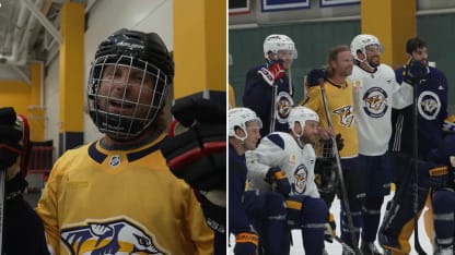 Dierks Bentley skates with Predators, shows off hockey skills