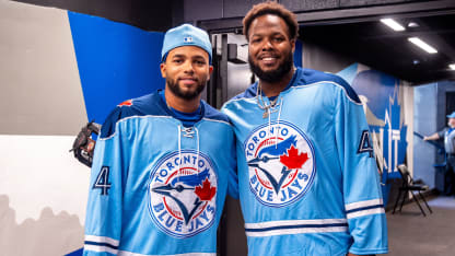 Toronto Blue Jays give away replica Springer hockey jerseys