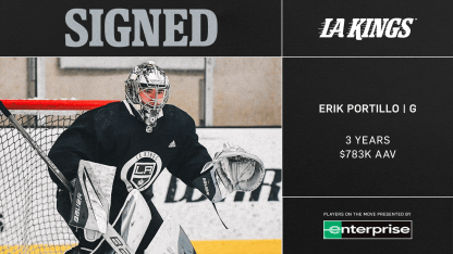 Kings Sign Goaltender Erik Portillo To Three-Year Contract