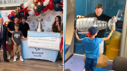 Tarasenko donates $10,000 to Broward Health during visit with Stanley Cup