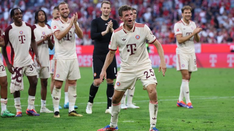 Harry Kane pays tribute to 'incredible' Thomas Muller after seeing Bayern Munich team-mate bring up record-breaking 710th appearance for Bundesliga giants