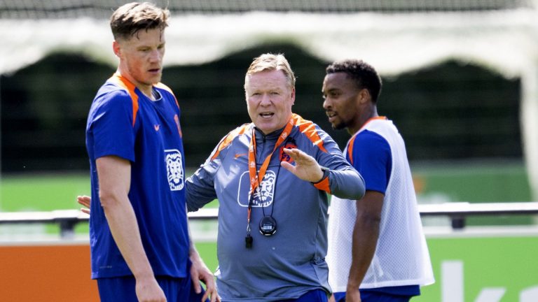 Ex-Man Utd star Wout Weghorst storms out of Netherlands training after clash with Arsenal's Jurrien Timber as furious Ronald Koeman is forced to intervene