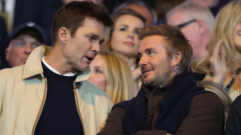 'Can't repeat what was said!' – Tom Brady thanks David Beckham for 'teaching' moment after watching Birmingham seal statement win over Wrexham alongside Inter Miami co-owner