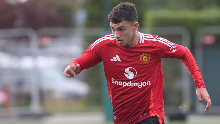 One to watch! Man Utd youngster James Scanlon bags FOUR goals as Red Devils' Under-18s run riot in 9-0 rout of Blackburn