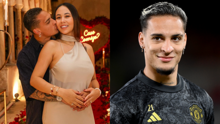 Man Utd winger Antony announces engagement to girlfriend Rosilene Silva after elaborate rose-themed proposal