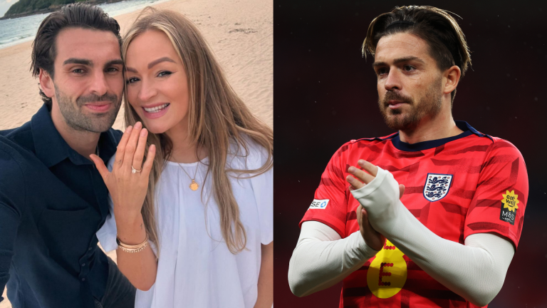 Jack Grealish leads congratulatory messages as TNT Sports presenter Laura Woods announces engagement to Adam Collard after romantic beach proposal from ex-Love Island star