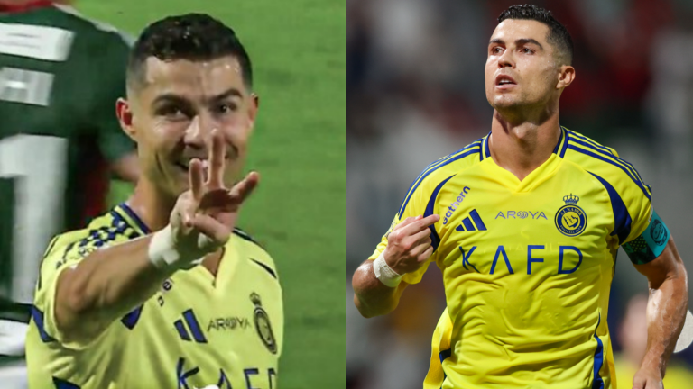 Ronaldo’s three-fingered goal celebration explained – with Al-Nassr superstar offering nod to son Cristiano Jr after going through iconic ‘Siuuu’ routine