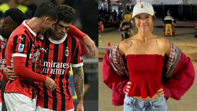 'CP party!' – Christian Pulisic's girlfriend Alexa Melton goes wild in San Siro stands after USMNT superstar scores brilliant derby goal for AC Milan against Inter