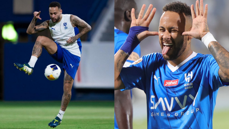 Neymar's back! Brazilian superstar revels in return to Al-Hilal training after ACL injury – but ex-PSG & Barcelona sensation still faces months out