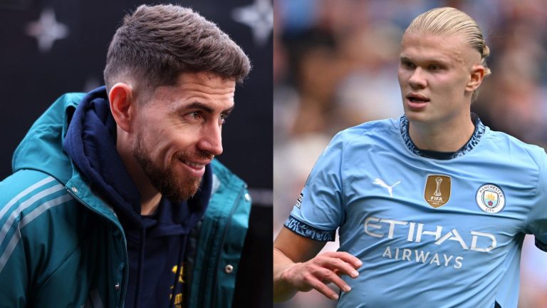 Arsenal squad 'laughing' at Erling Haaland's ominous form as Jorginho insists Mikel Arteta's side don't fear Man City terminator with early Premier League title clash looming