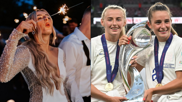 VIDEO: Man City forward Chloe Kelly posts more wedding footage as Lionesses team-mates Ella Toone and Khiara Keating among those to hit the dancefloor