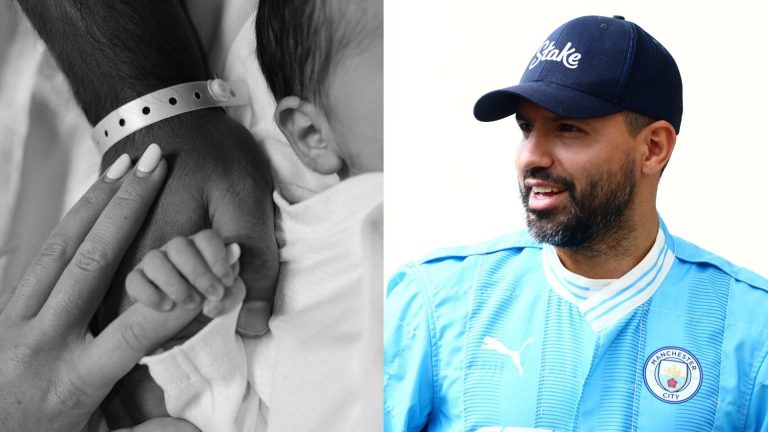 Former Man City & Barcelona striker Sergio Aguero welcomes new baby daughter with model girlfriend as Lionel Messi's wife sends congratulations