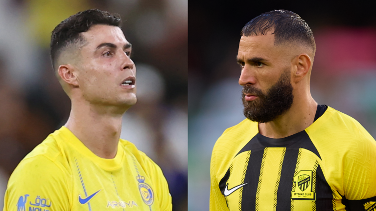 Karim Benzema appears to fire back at Cristiano Ronaldo after being snubbed by ex-Real Madrid team-mate in Kylian Mbappe duel