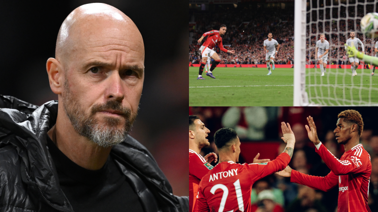 Erik ten Hag reveals honest thoughts on Marcus Rashford handing penalty duty to Antony in Man Utd's Carabao Cup rout of Barnsley after firing warning to struggling Brazilian