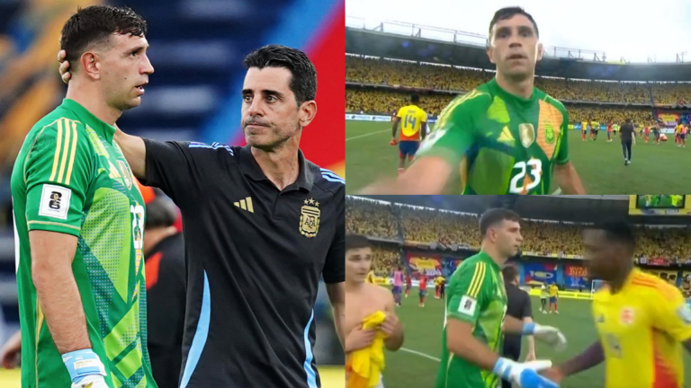 How Argentina & Aston Villa star Emiliano Martinez finds himself in hot water with FIFA after cameraman incident in ill-tempered clash with Colombia – explained