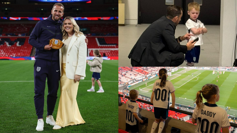 100 caps & a grumpy kid! Harry Kane’s wife Kate reveals why England centurion celebrations at Wembley didn’t ‘go to plan’