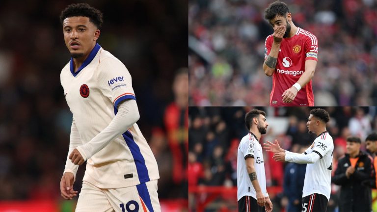 Bruno Fernandes sends surprising six-word message to Jadon Sancho after seeing ex-Man Utd team-mate produce Man of the Match display on Chelsea debut