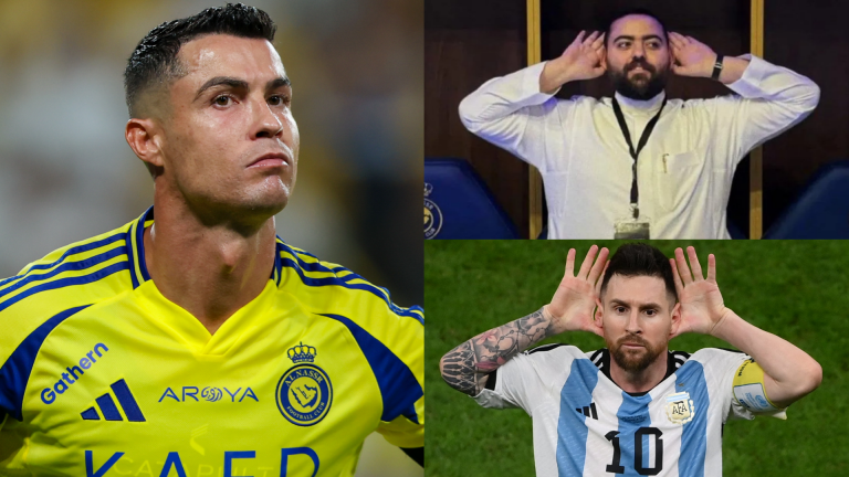 Al-Nassr react angrily to Lionel Messi celebration taunt aimed at Cristiano Ronaldo by supporter visiting Saudi Pro League club's dressing room