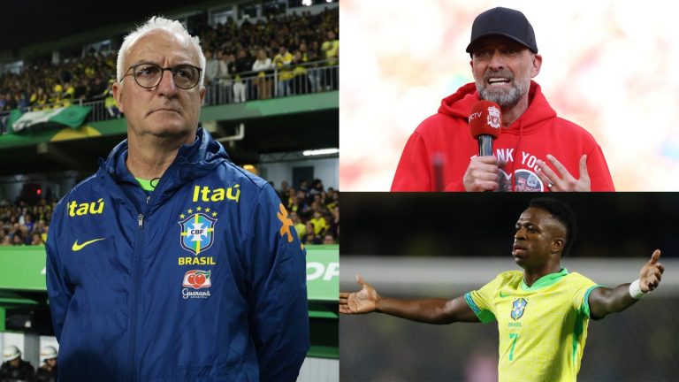 Dorival Junior mocked for giving off Jurgen Klopp 'vibes' as fans react to Brazil manager's HUGE World Cup prediction & point out Vinicius Junior is 'contributing absolutely nothing'