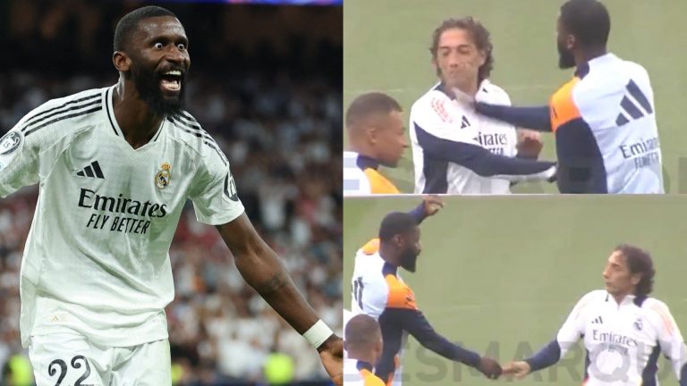 VIDEO: Antonio Rudiger caught on camera SLAPPING Real Madrid kitman in the face in bizarre training ground confrontation