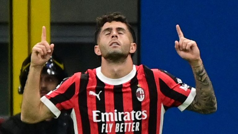 VIDEO: USMNT star Christian Pulisic's fantastic finish gives AC Milan early lead in Champions League clash with Liverpool