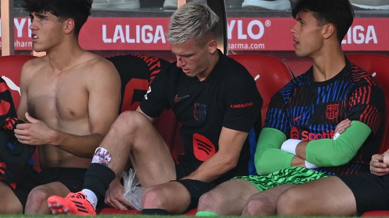 Bad news for Barca! Dani Olmo 'out for 4-5 weeks' after suffering injury in Girona win