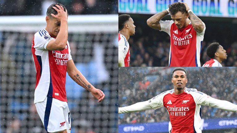 Arsenal player ratings vs Man City: Devastation for the Gunners! Leandro Trossard's red card eventually proves costly as colossal Gabriel Magalhaes & Co.'s rearguard is broken at the death in dramatic draw