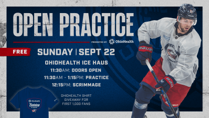 Blue Jackets to host open practice Sunday at OhioHealth Ice Haus