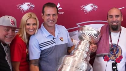 Panthers goalie coach Tallas brings Stanley Cup to Parkland school