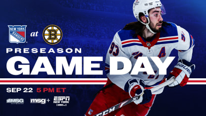 Pregame Notes: Rangers at Bruins