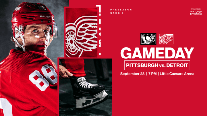 PREVIEW: Red Wings back in action Saturday for preseason clash against visiting Penguins