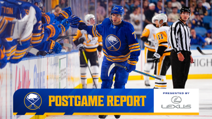 Peterka's hat trick, the Lafferty line's debut, and more takeaways from the preseason opener