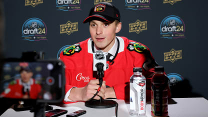 Levshunov eager to play alongside Bedard with Blackhawks