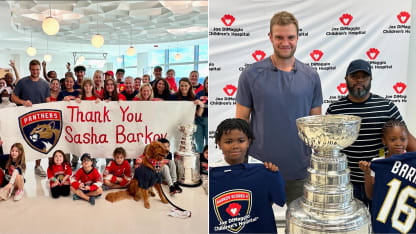 Barkov continues supporting children’s hospital with Cup visit, donation