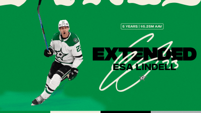 Dallas Stars sign Esa Lindell to a five-year, $26.25 million contract extension